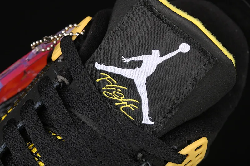 All categories Air Jordan Jordan series basketball shoes Air Jordan 4 G version Air Jordan 4 Retro AJ4 Joe 4 black and yellow 308497-008